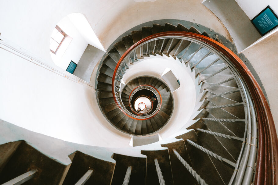 L'escalier en spirale du phare de Lyngvig