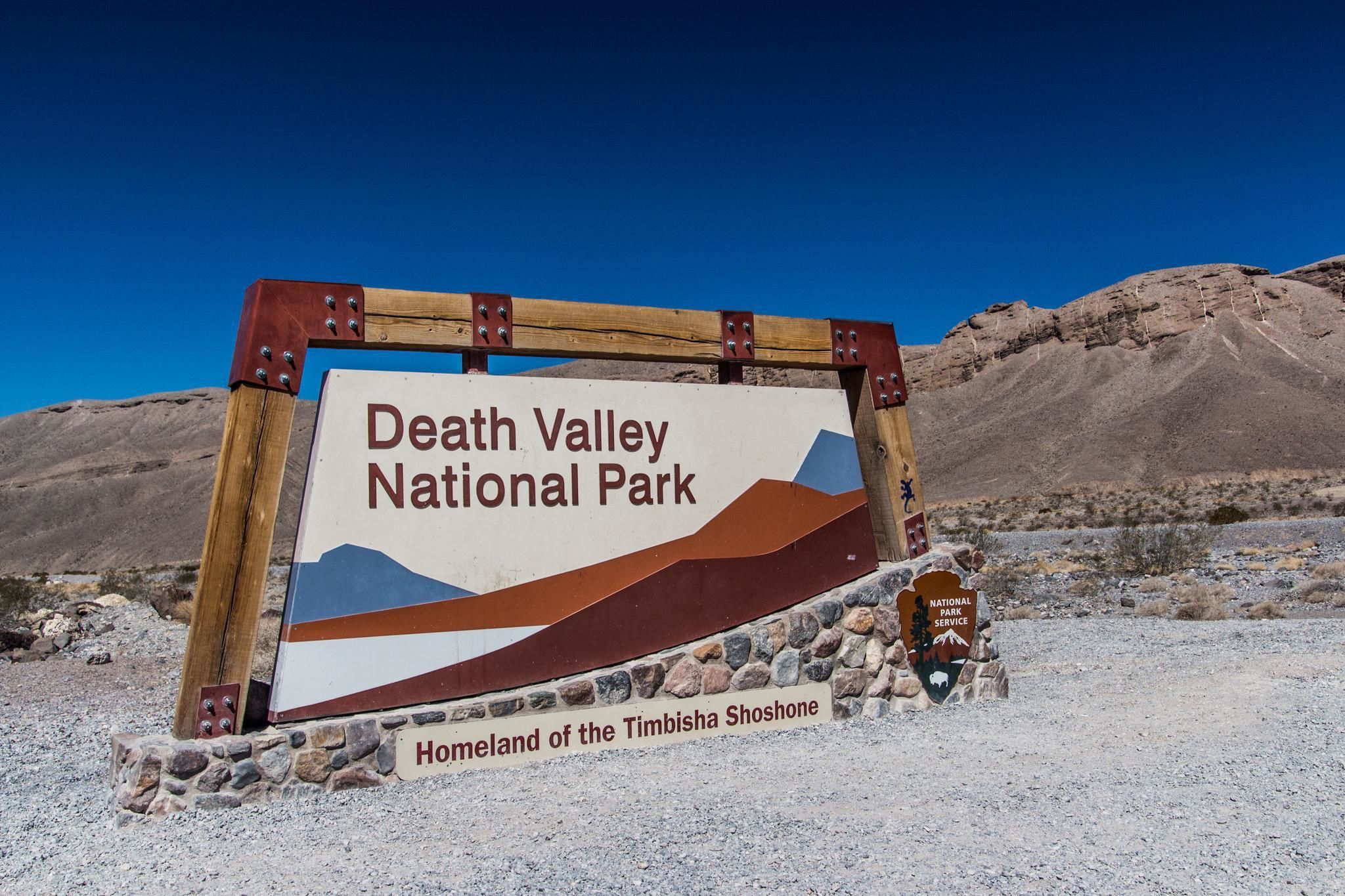 Panneau d'entrée de le Death Valley