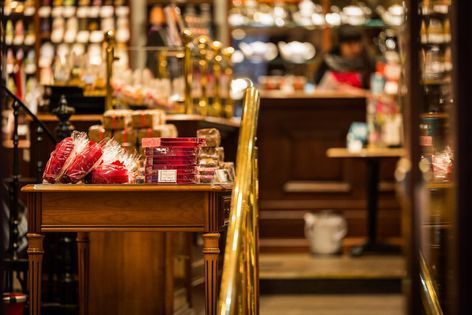 Une boutique de Chocolat dans la Galerie Saint Hubert à Bruxelles