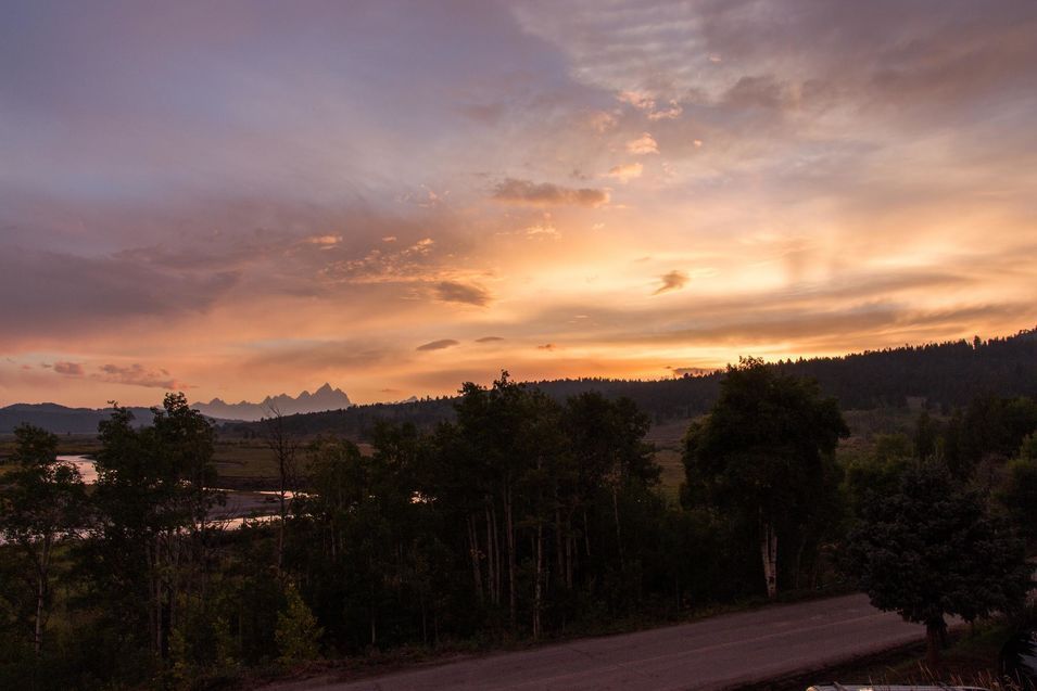 Coucher de soleil sur Grand Teton