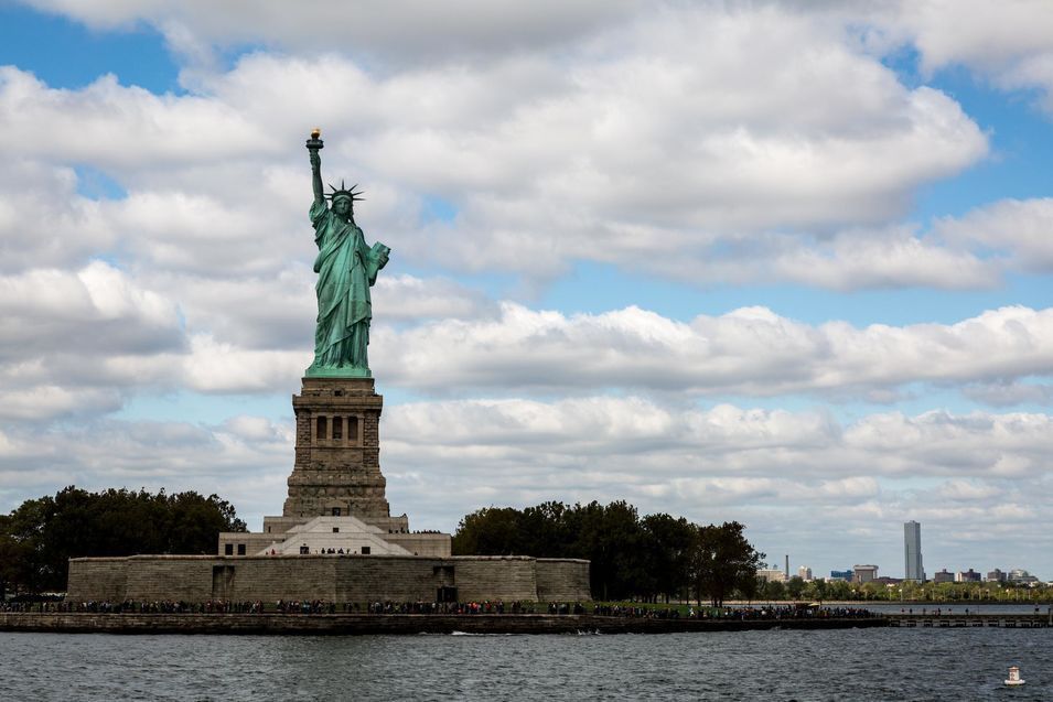 Vue sur la Statue de la Liberté, à New-York