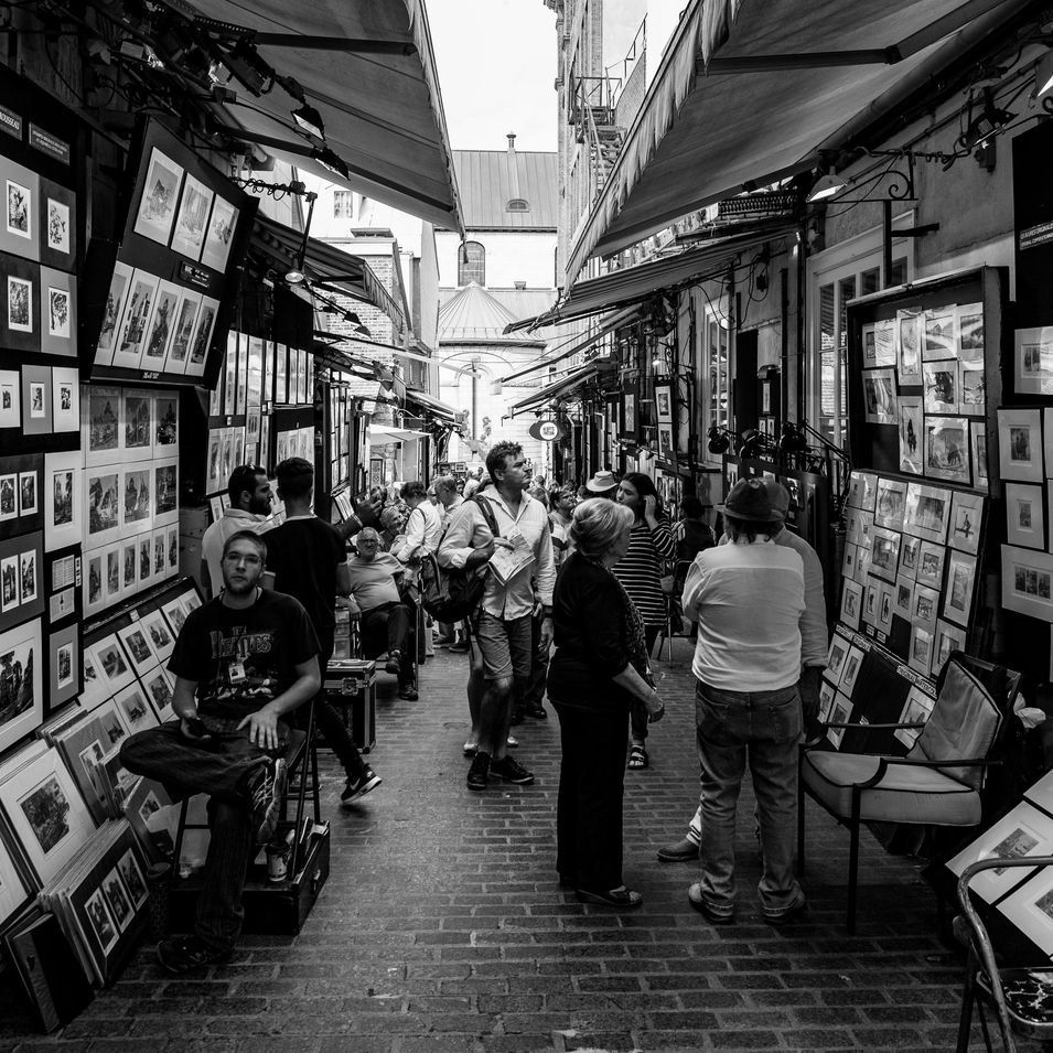 La rue des artistes à Québec