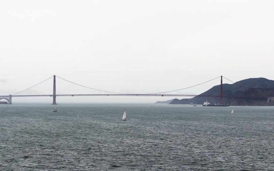 Le pont du Golden Gate vu depuis Alcatraz